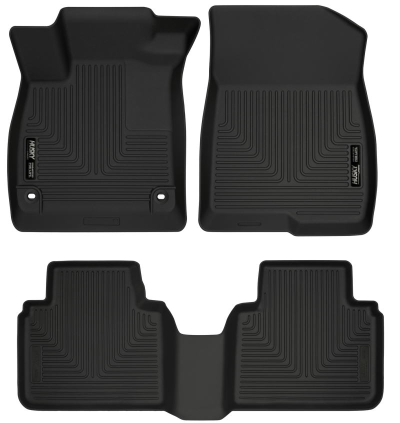 Honda Accord Floor Liners - Front & 2nd Seat - Husky Liners - WeatherBeater - Black - `18-`27